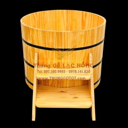 Thùng Gỗ Ngâm Thuốc SPA Rộng 90cm