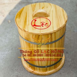 Hũ Đựng Gạo Bằng Gỗ 30KG