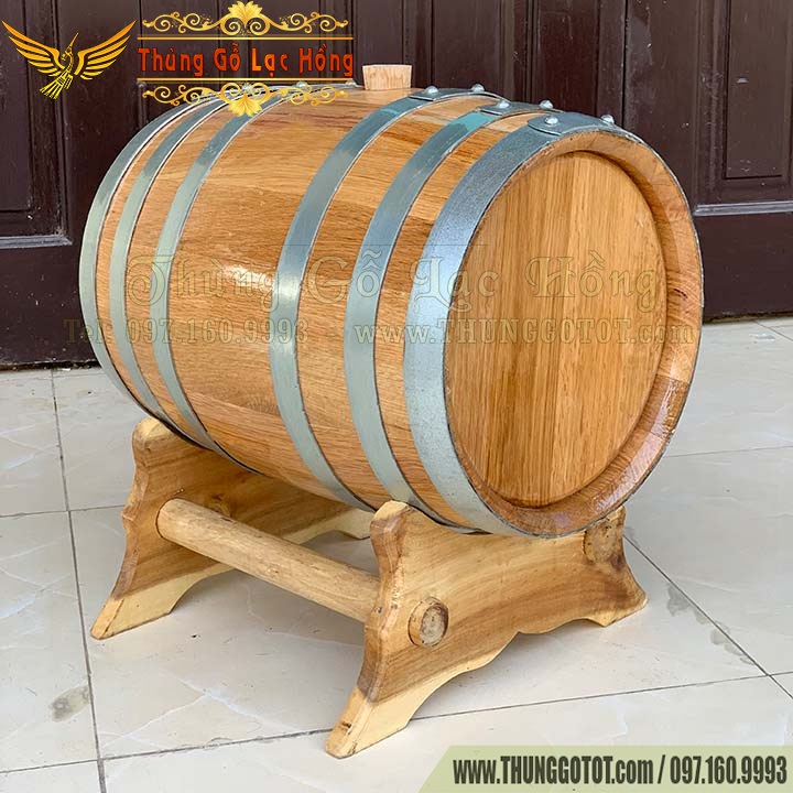 THÙNG RƯỢU GỖ SỒI 20 LÍT