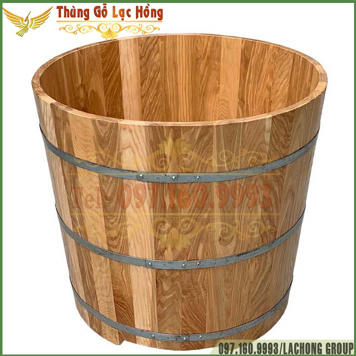 BÁN BỒN TẮM GỖ SỒI DÁNG TRÒN