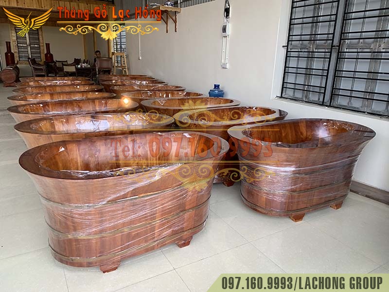 bồn gỗ ng&acirc;m thảo dược
