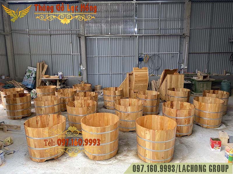 bồn gỗ ng&acirc;m thuốc pơ mu