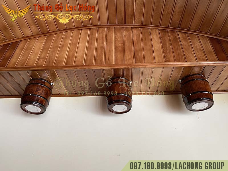 bom rượu làm đèn thả trần