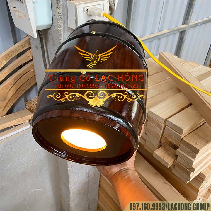 hộp đèn thả hình bom rượu