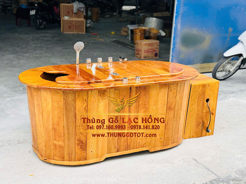bồn tắm bằng gỗ
