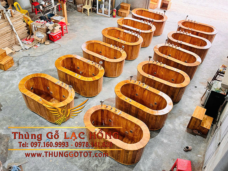 bồn tắm gỗ sục kh&iacute;
