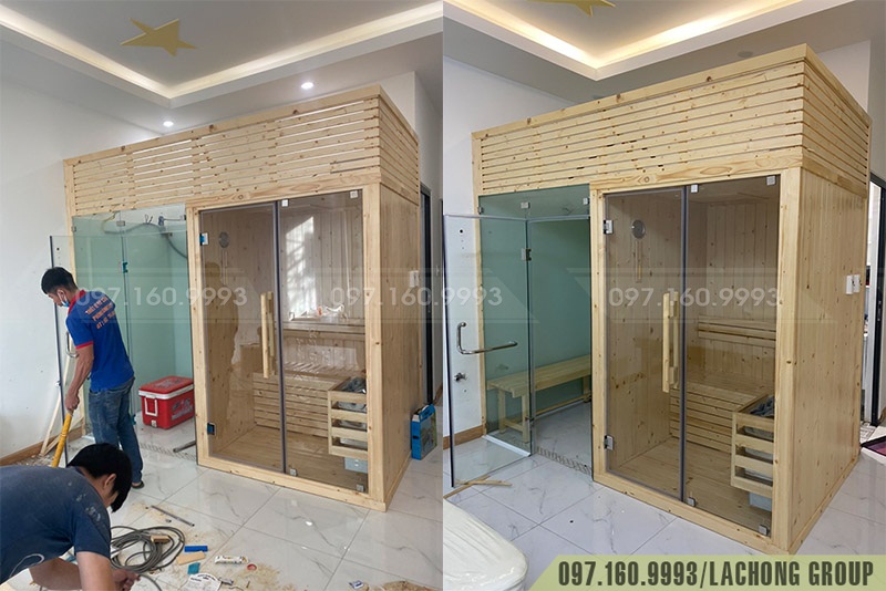 quy tr&igrave;nh lắp đặt ph&ograve;ng x&ocirc;ng hơi kh&ocirc;
