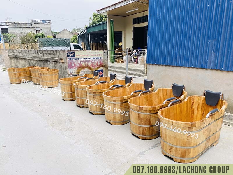 bồn tắm chậu gỗ