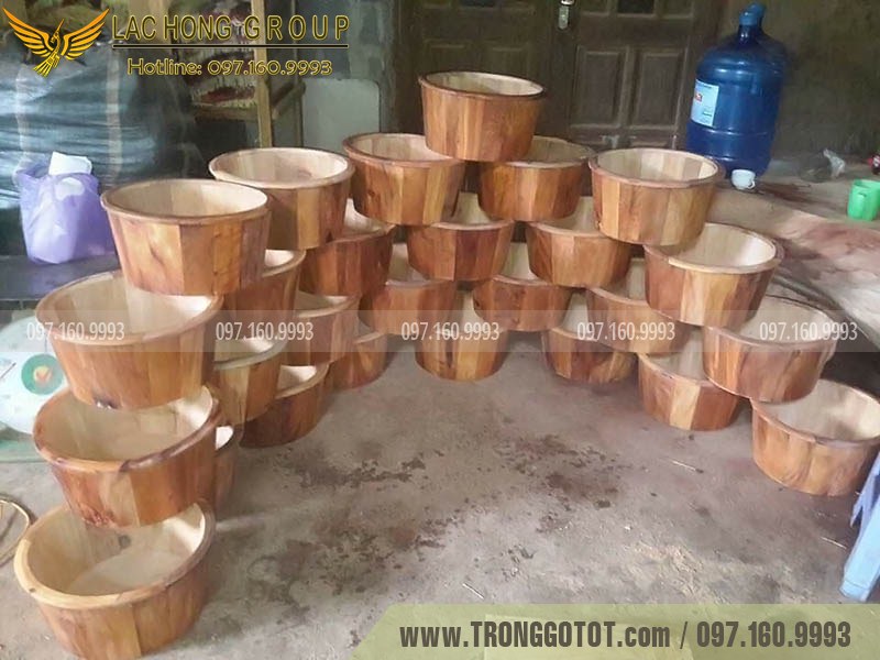 chậu ng&acirc;m ch&acirc;n bằng gỗ ngọc am