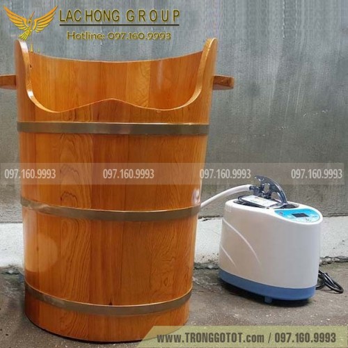 Thùng Xông Hơi Chân Gỗ Pơ Mu