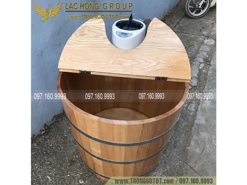 bồn x&ocirc;ng hơi bằng gỗ