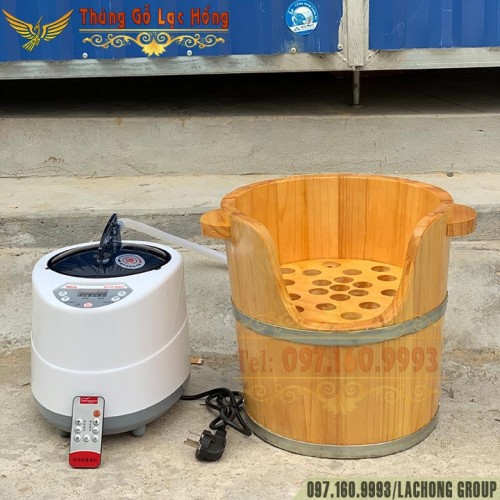 Thùng Gỗ Xông Hơi Da Đầu Chăm Sóc Tóc