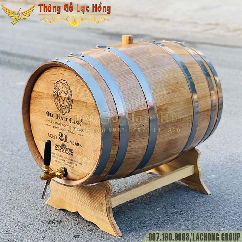 th&ugrave;ng gỗ sồi nhập khẩu nguy&ecirc;n chiếc