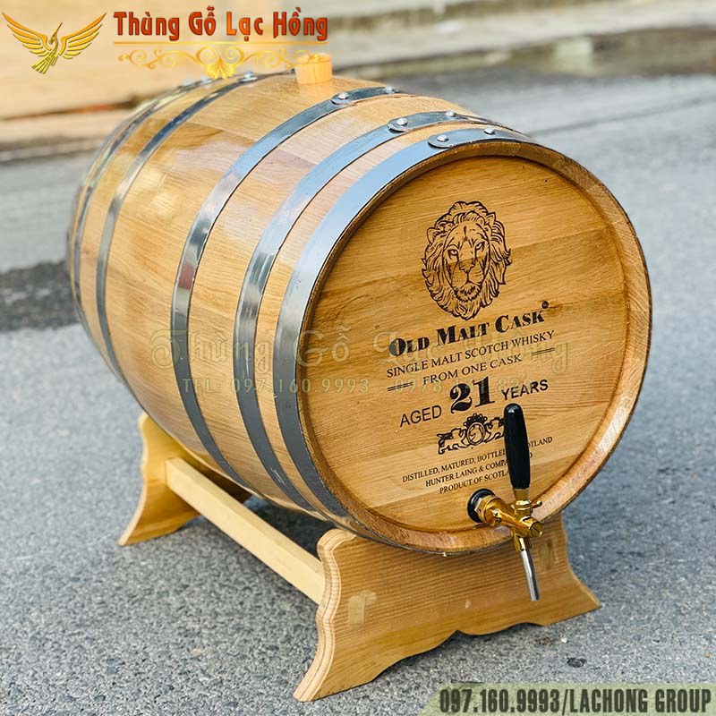 th&ugrave;ng ủ rượu gỗ sồi