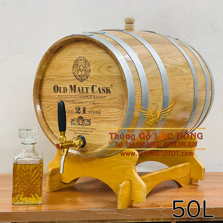 th&ugrave;ng đựng rượu bằng gỗ sồi