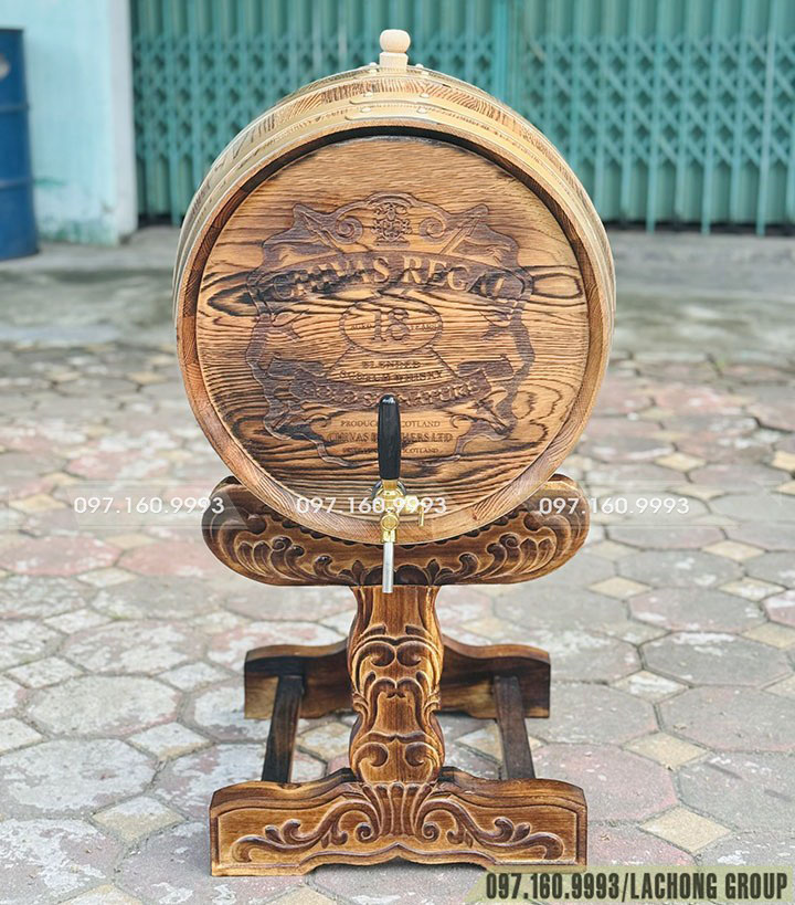 th&ugrave;ng gỗ đựng rượu vang