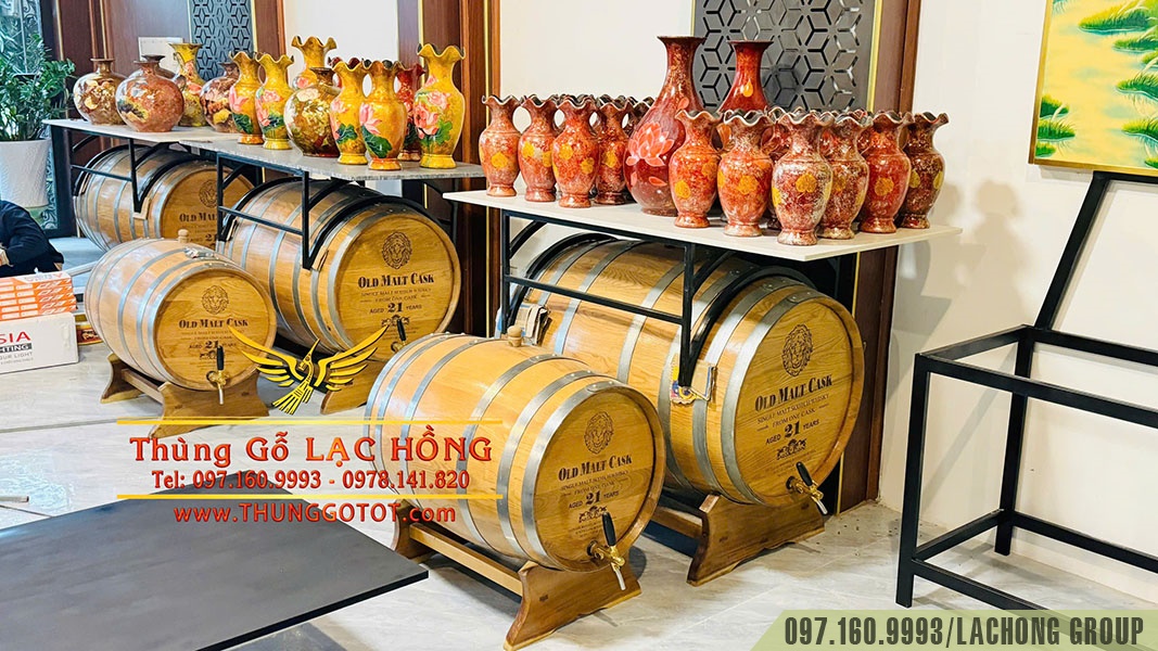 th&ugrave;ng gỗ sồi nhập khẩu